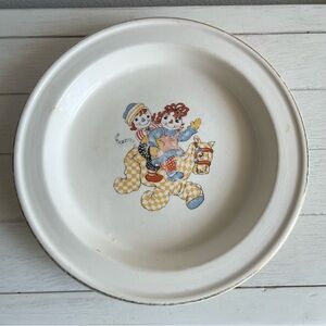 Vintage Antique 1941 Raggedy Ann Andy Ware Brooksville Baby Childs Dinner Plate
